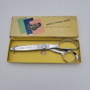 Vintage Wiss Model E Pinking‎ Shears With Original Box Made In USA PINK-RITE